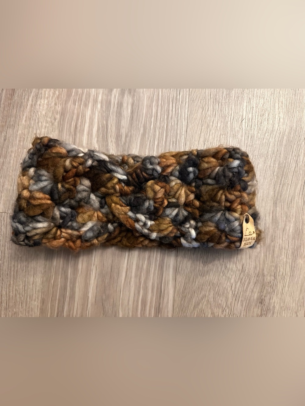 Oceanpeak 🌊 Chunky Knit Headband in Brown Multicolour